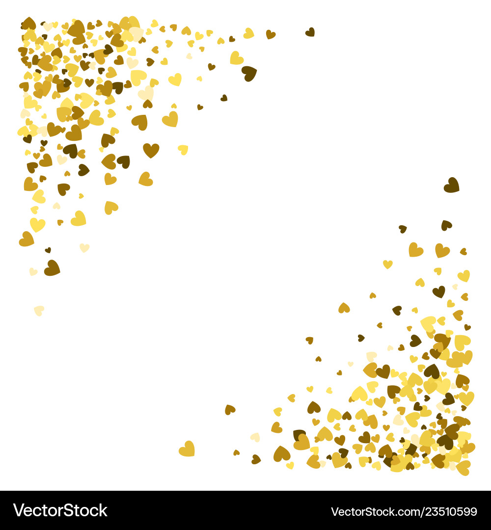 Frame or border of random scatter hearts Vector Image