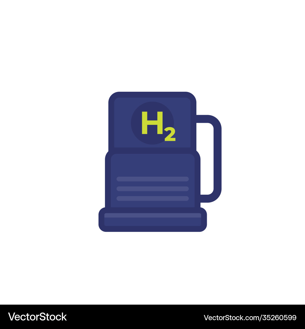 Hydrogen car station icon flat style vector image