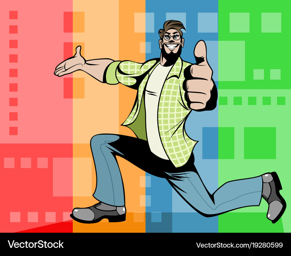 Man showing okay gesture Vector Image