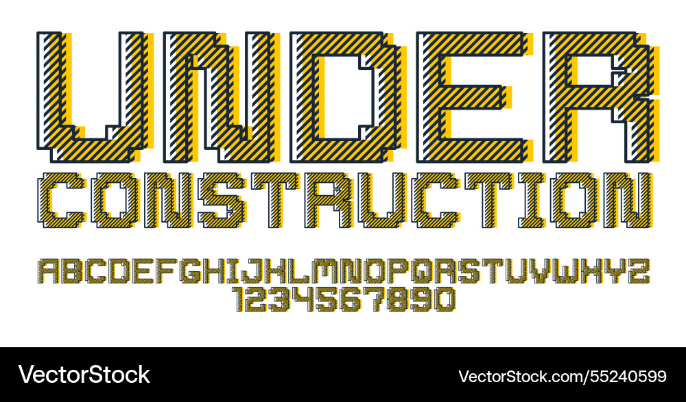 Minimal geometric cyberpunk font typeface Minimal geometric cyberpunk font typeface vector image