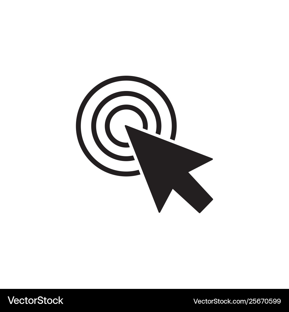 Mouse cursor symbol - arrow click pointer isolated Mouse cursor symbol - arrow click pointer isolated vector image
