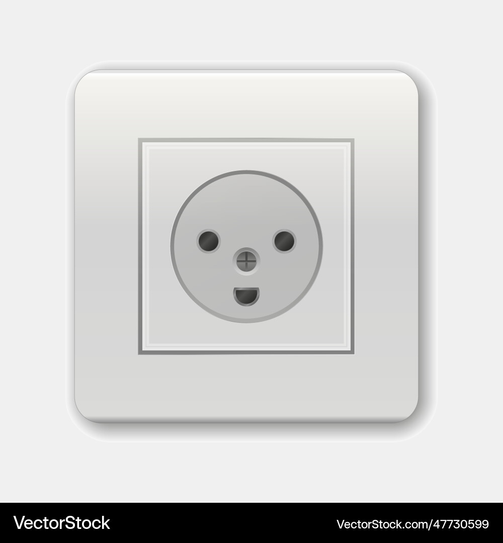 Realistic socket used in the denmark Realistic socket used in the denmark vector image