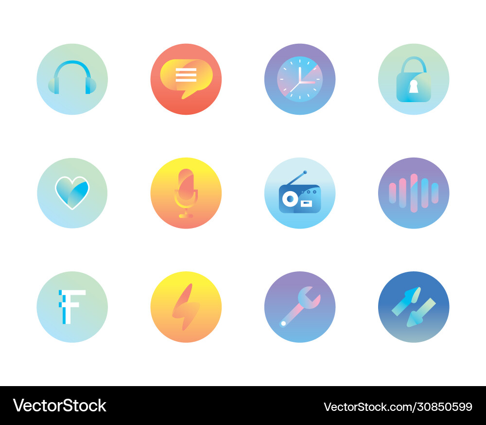 Thumb up gradient style icon design vector image