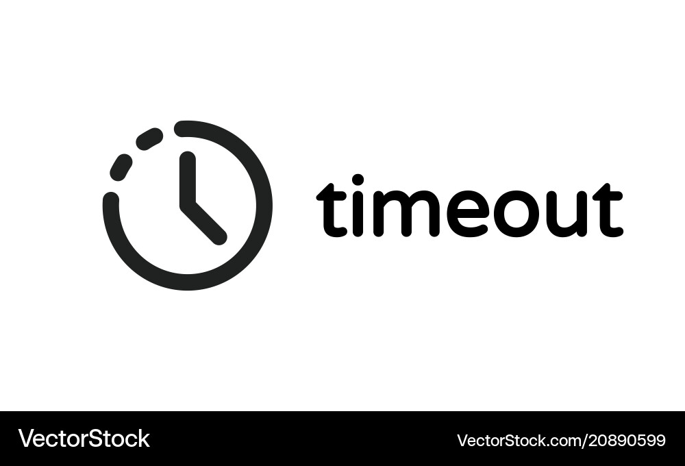 Timeout Error Icon - Session Out vector image