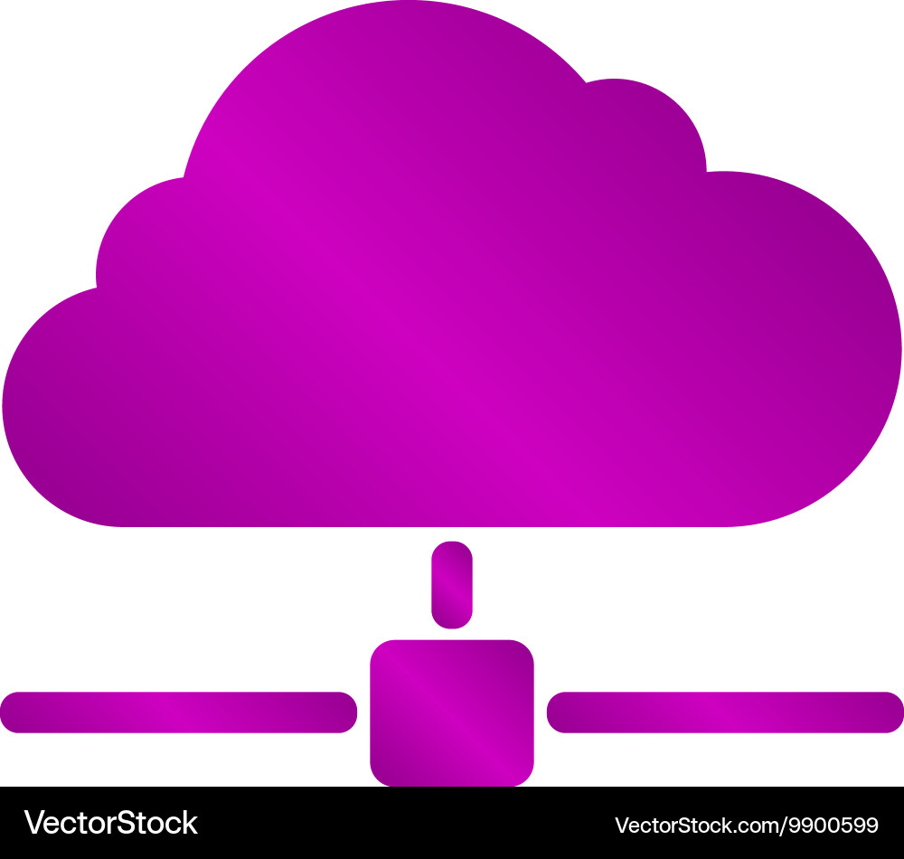 Universal icon on the cloud computing Vector Image