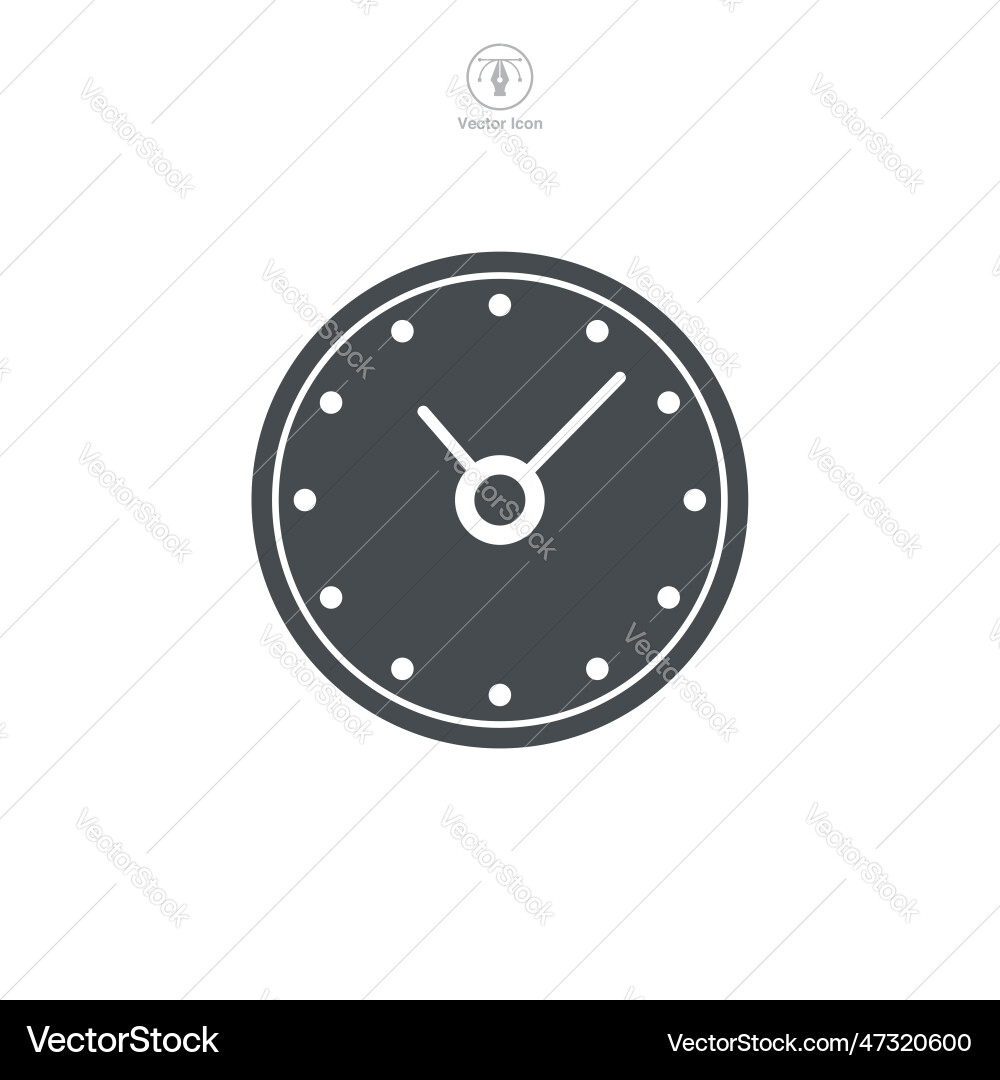 Clock icon symbol template for graphic and web Clock icon symbol template for graphic and web vector image