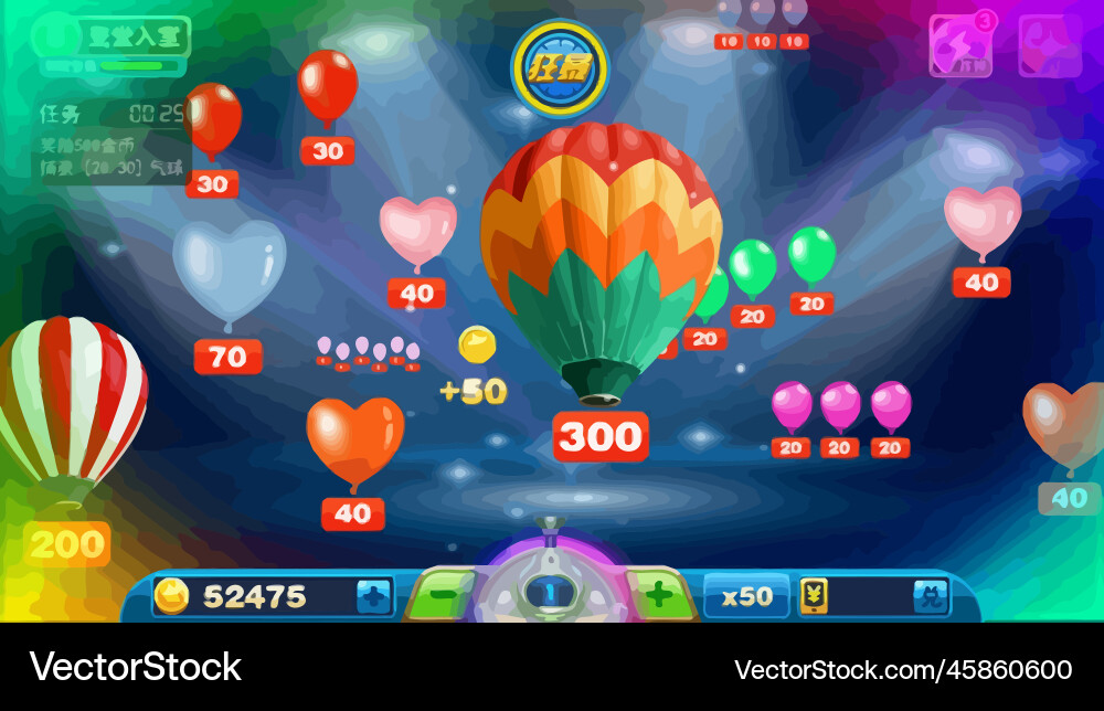 Complete set of level button game ui pop-up icon Vector Image
