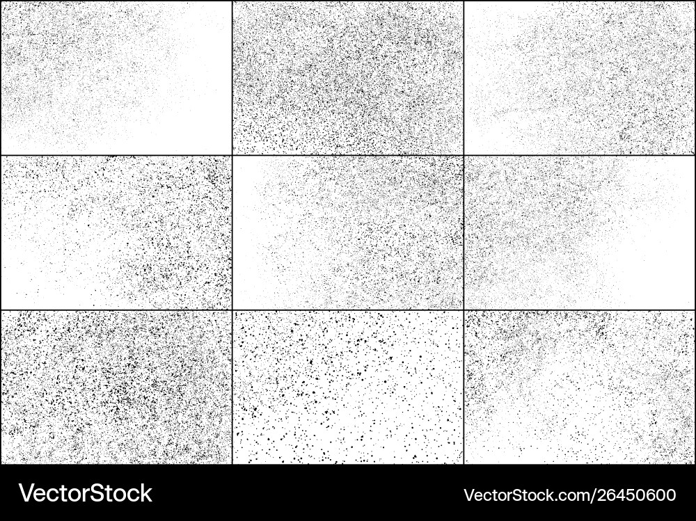 Dark rough noise particles set elements Vector Image
