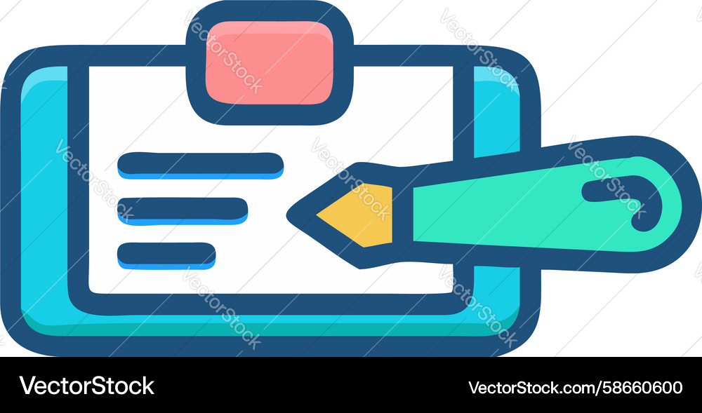 Document editing and writing interface icon Vector Image