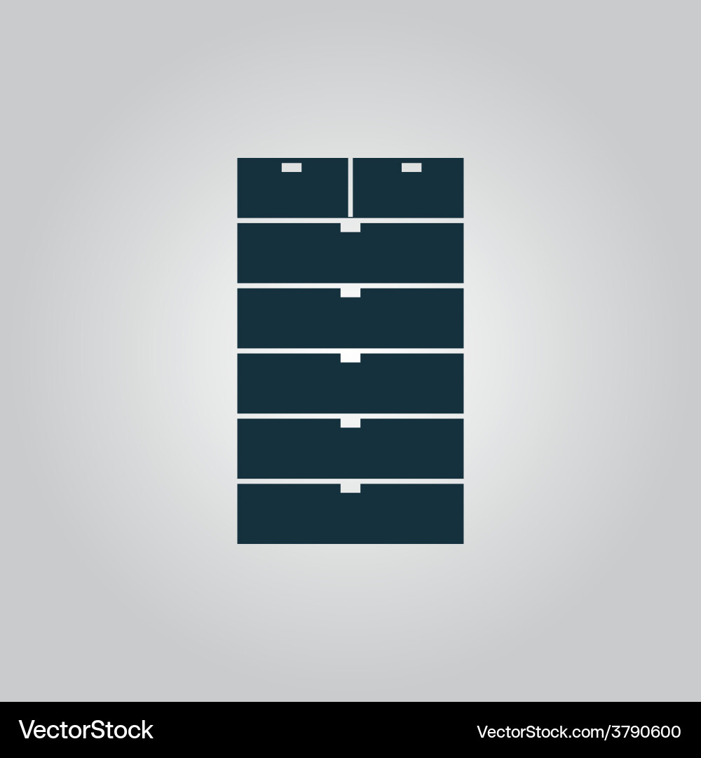 Drawer icon sign and button Vector Image