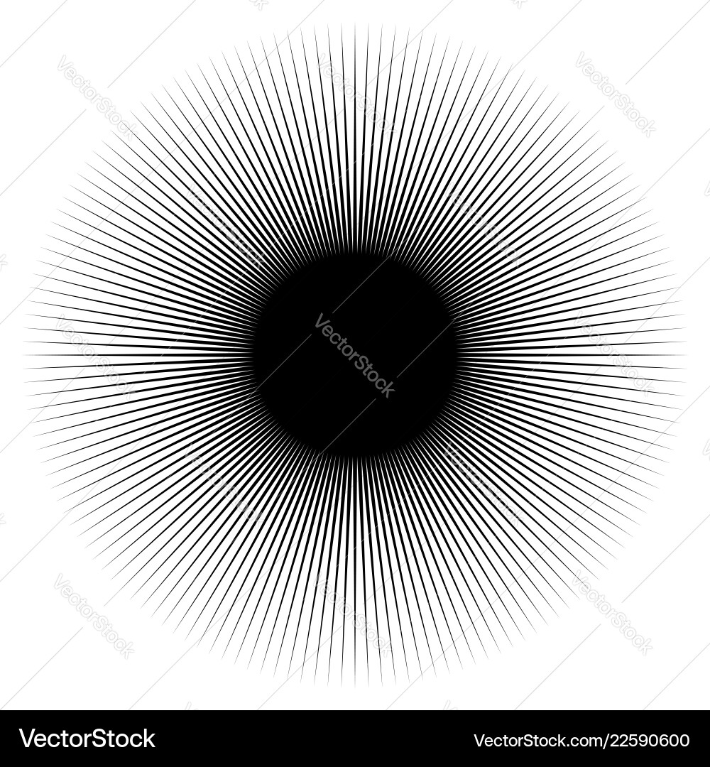 Exploding Lines Radial Burst vector image