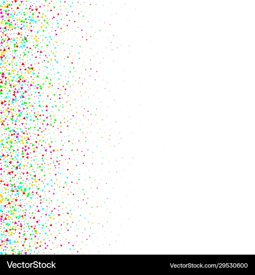 Falling multicolored triangles abstract Vector Image