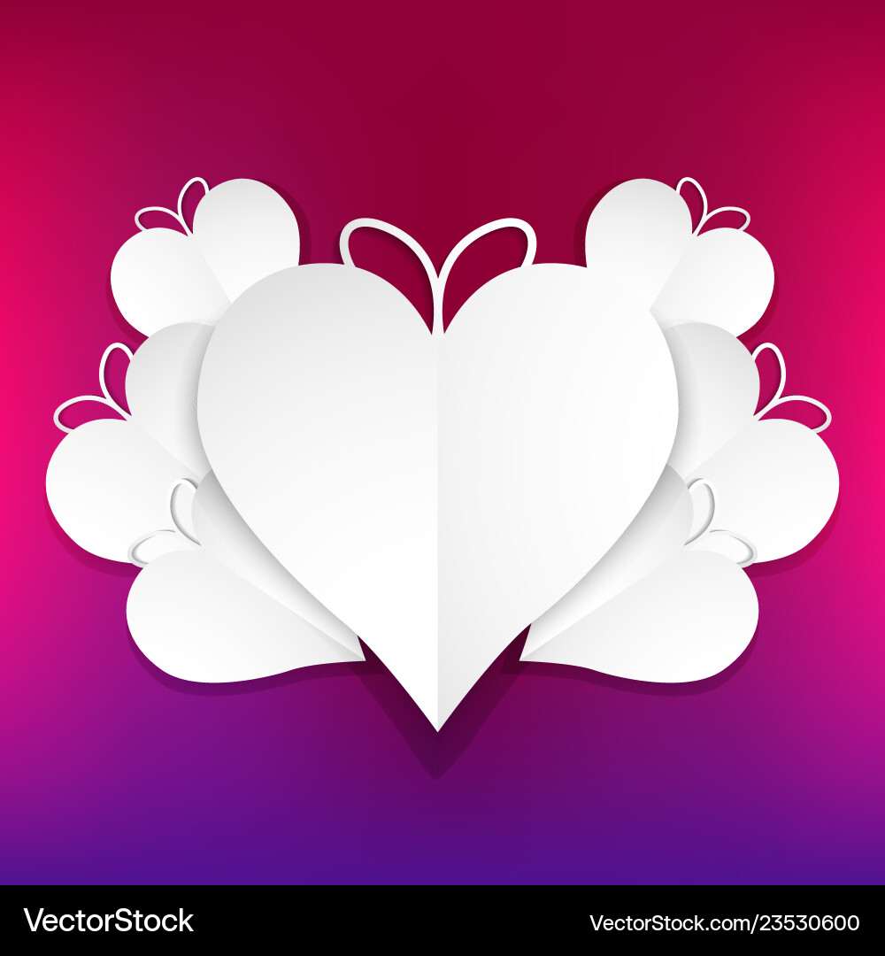 Heart shape with colorful background vector image