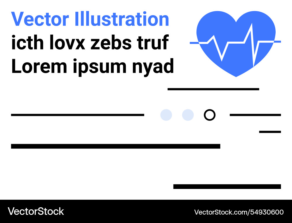Heartbeat graphic with random text checkboxes Heartbeat graphic with random text checkboxes vector image