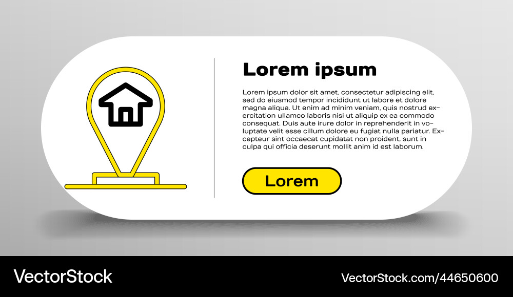 Line map pointer with house icon isolated on white Line map pointer with house icon isolated on white vector image