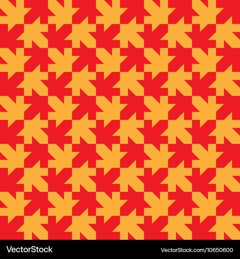 Seamless maple leaf pattern regular tiled vector image