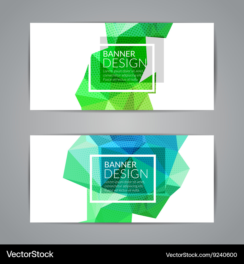Set of polygonal triangular colorful background Vector Image