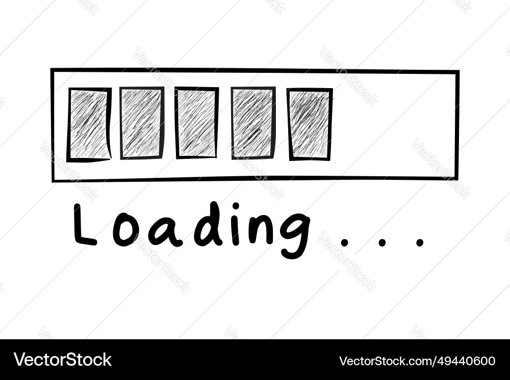 Sign - loading sketch 01 03 Vector Image