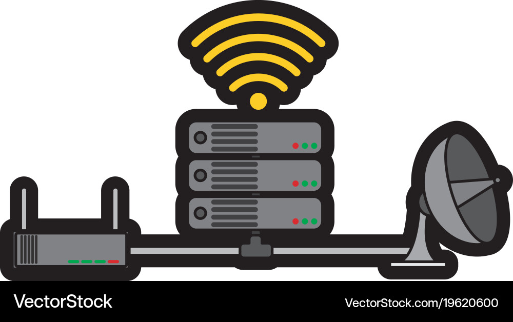 Web hosting design vector image