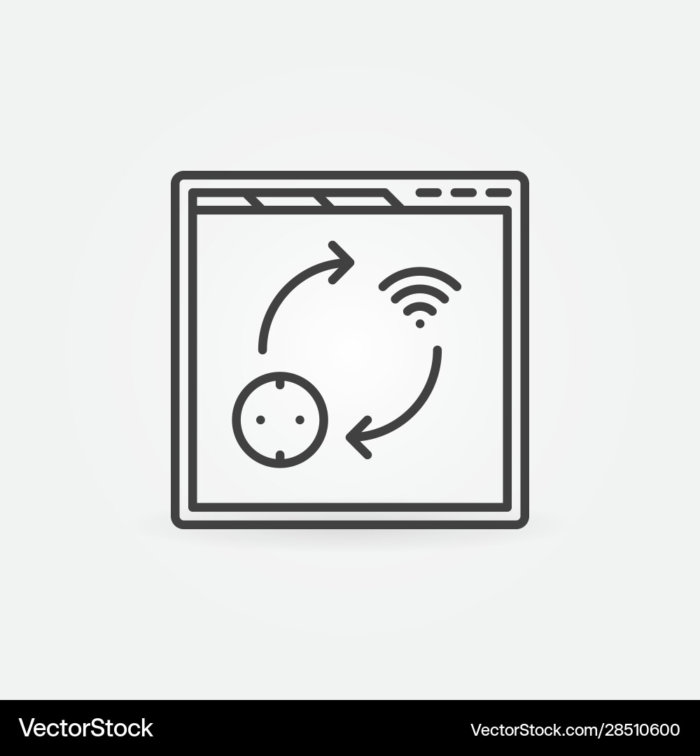 Web page with wi-fi and smart socket vector image
