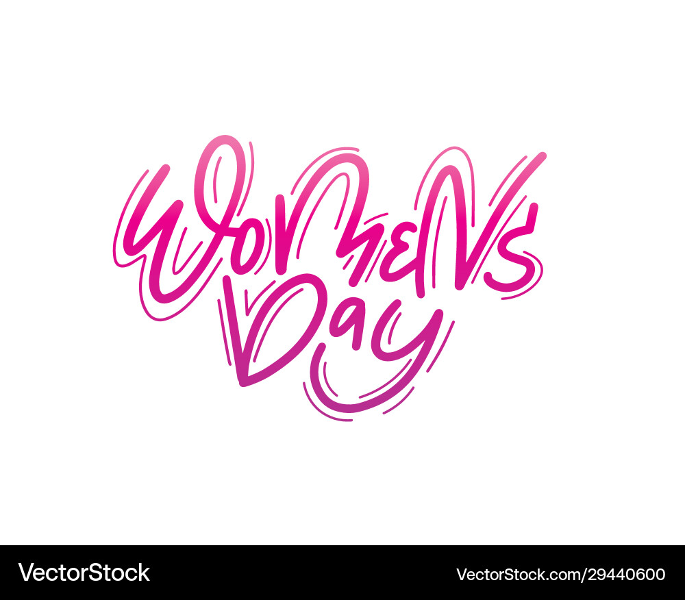 Women's Day Gradient Postcard Royalty Free Vector Image