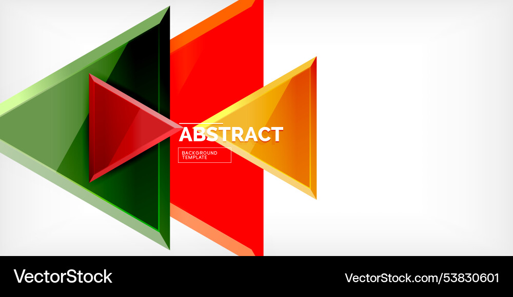 Abstract background - colorful triangles with 3d Abstract background - colorful triangles with 3d Vector Image