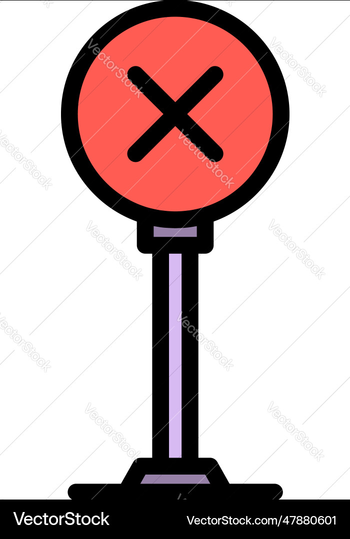 Avoid connection icon flat Avoid connection icon flat vector image