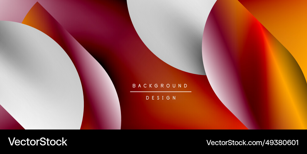 Circles and round shapes with gradients minimal Vector Image