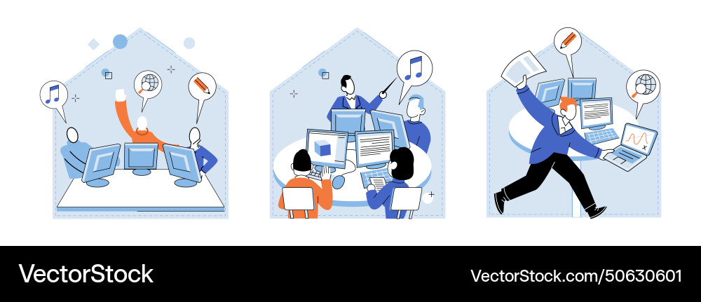Computer lab advanced techniques and technology Computer lab advanced techniques and technology vector image