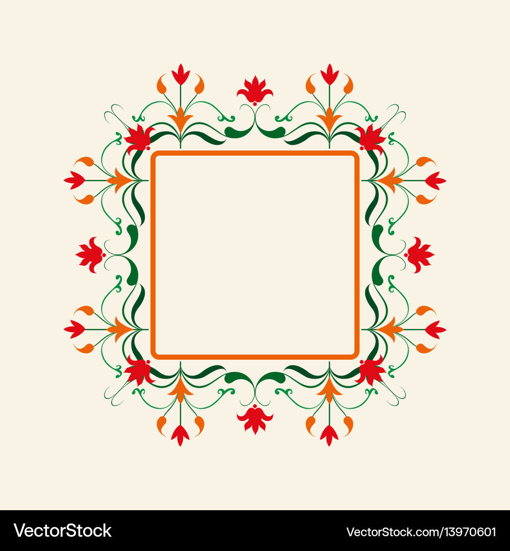 Floral Border Frame Royalty Free Vector Image - VectorStock