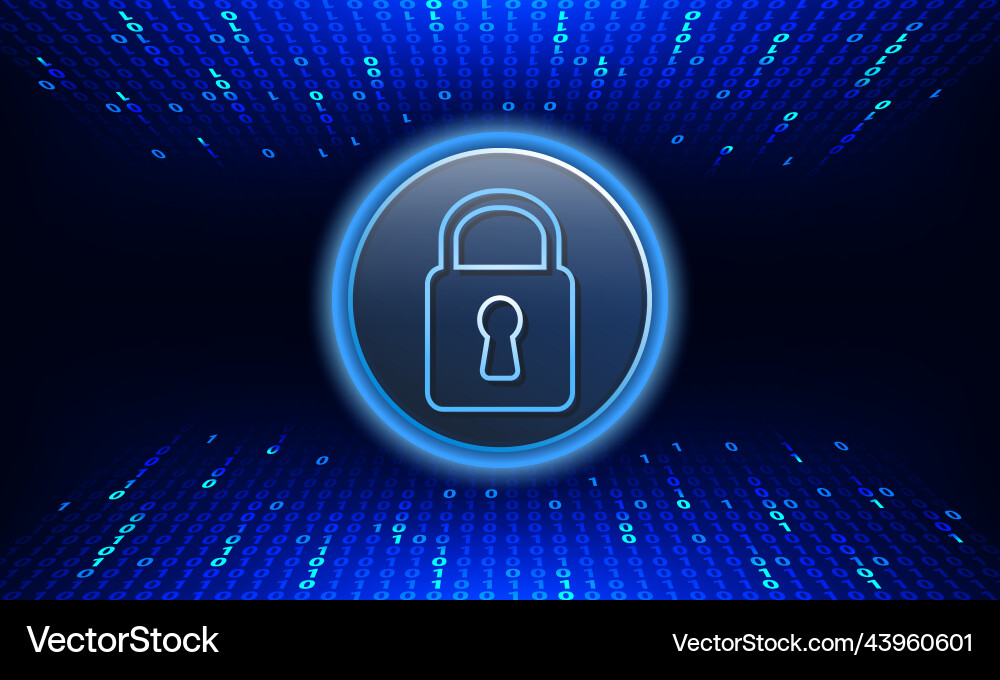 Global security system symbol on dark background Global security system symbol on dark background vector image