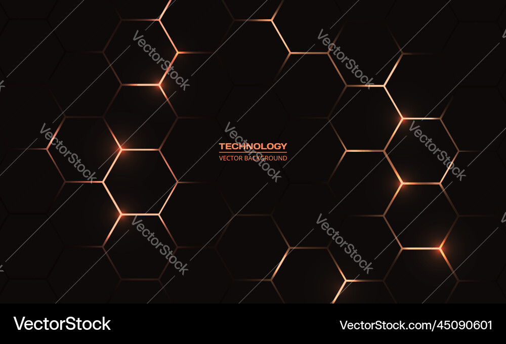 Hexagonal Tech Background vector image
