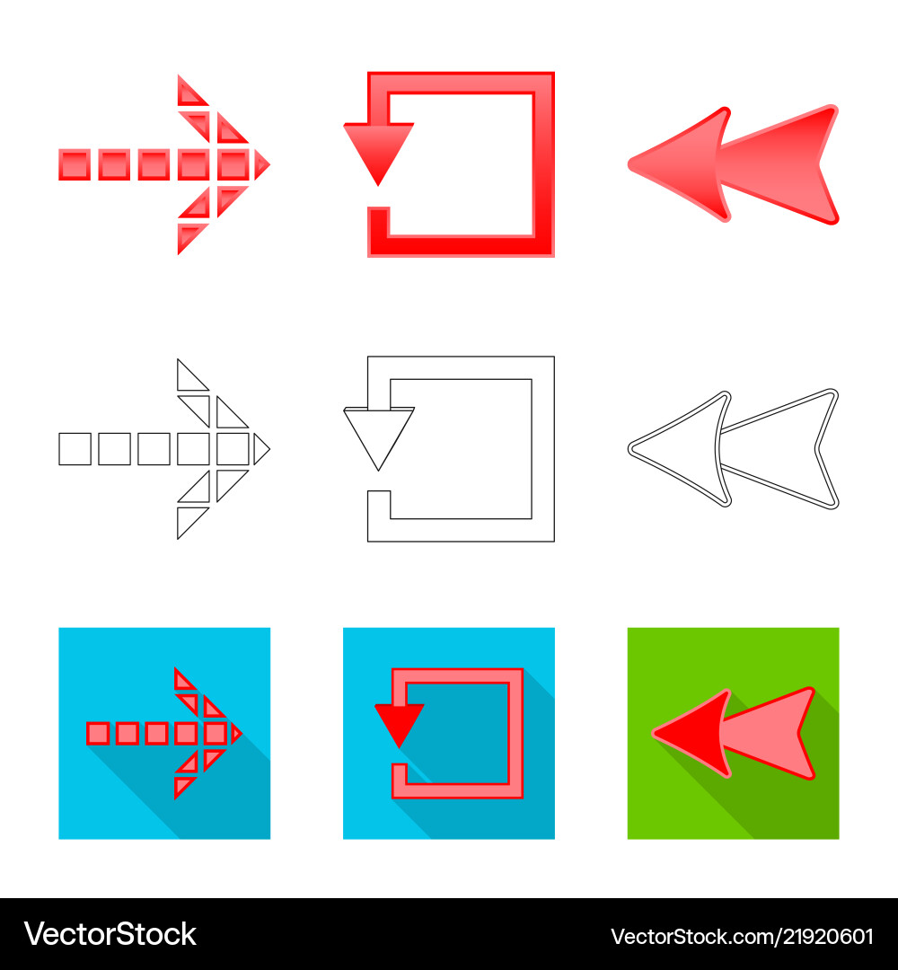 Isolated object of element and arrow icon vector image
