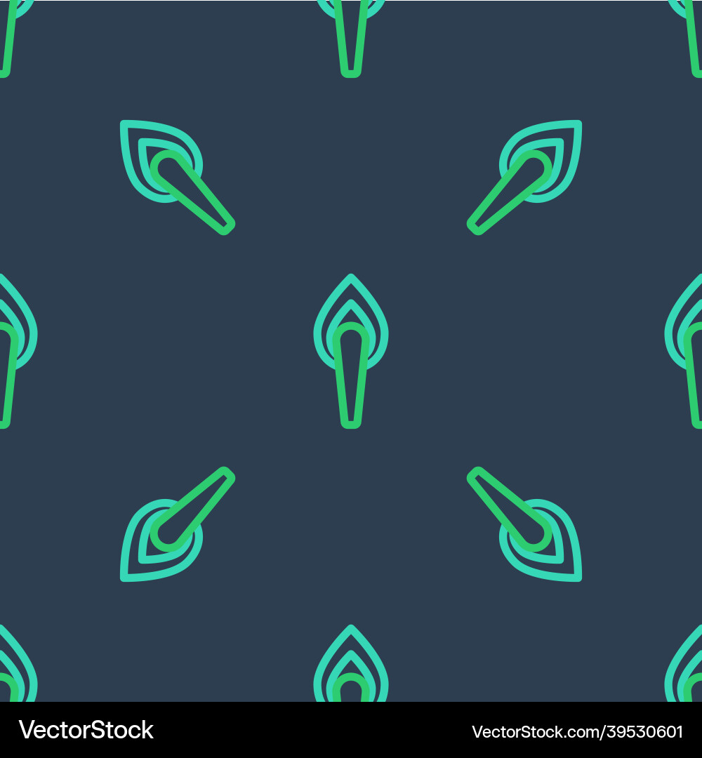 Line torch flame icon isolated seamless pattern Line torch flame icon isolated seamless pattern vector image