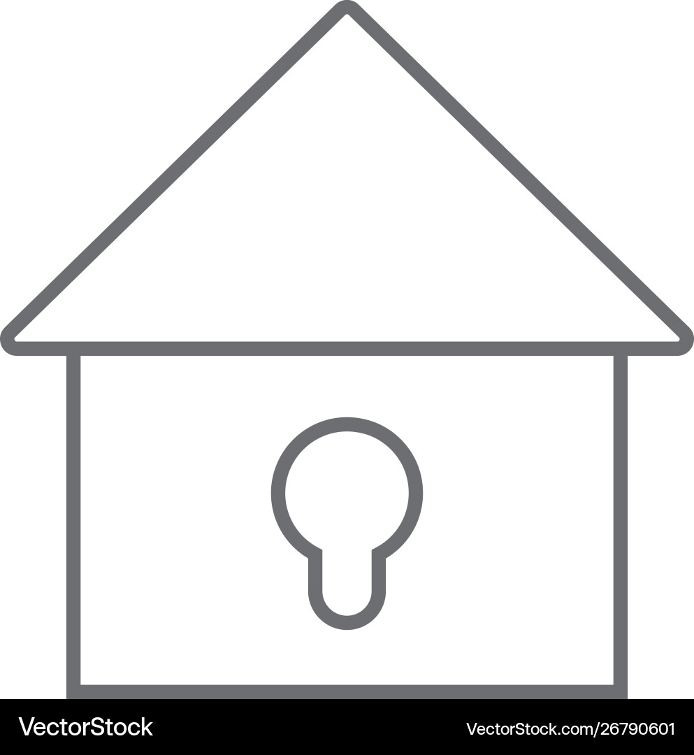 Locked house icon simple element from map Vector Image