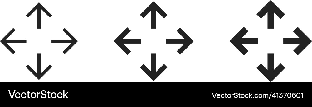 Move icon arrow drag symbol direction arrows vector image