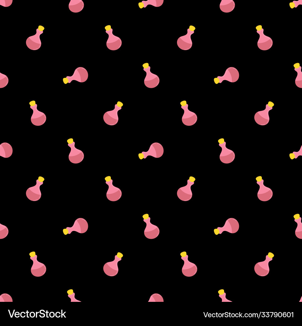 Pattern glass bottles filled with elixir Pattern glass bottles filled with elixir vector image