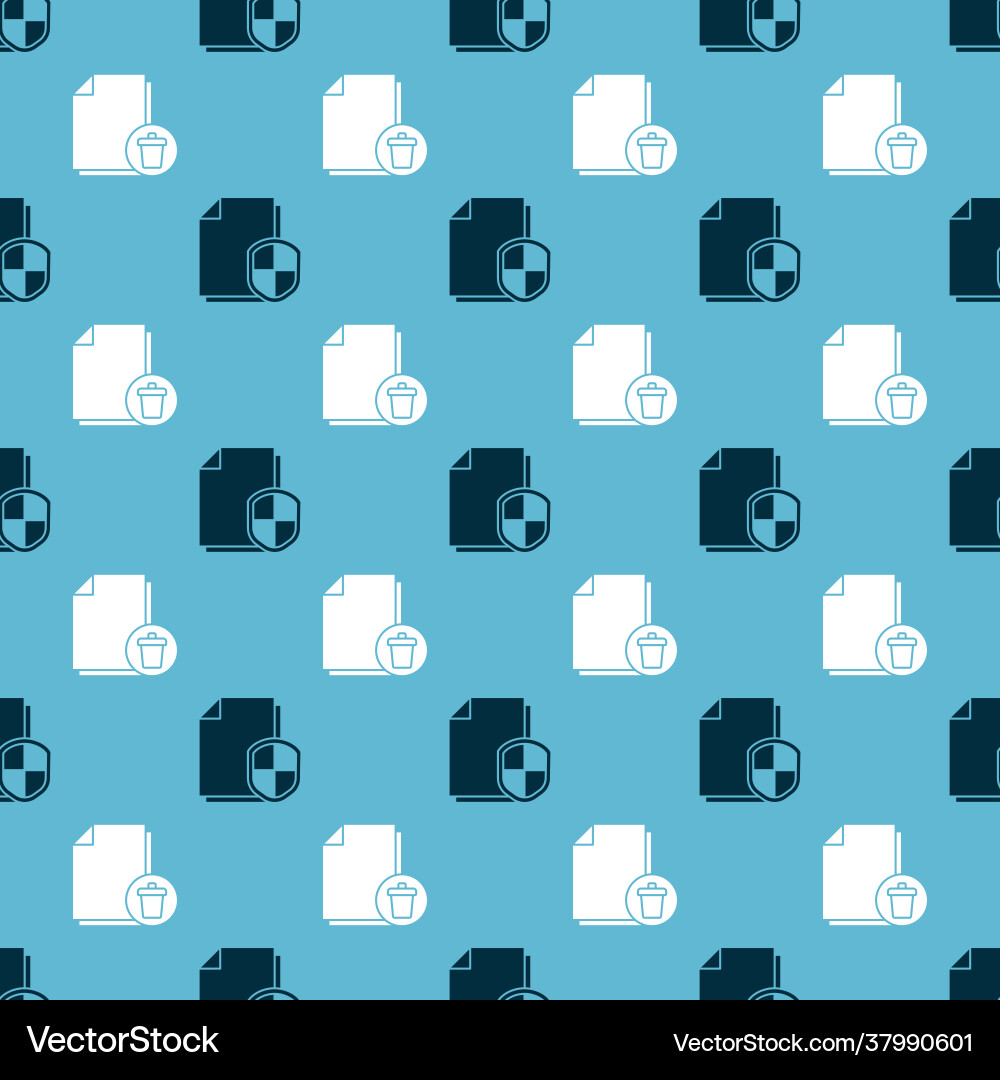 Set document protection concept and delete file Set document protection concept and delete file vector image