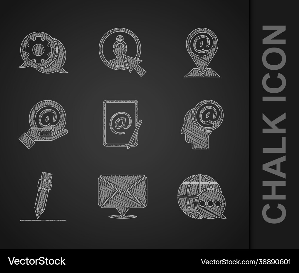 Set mail and e-mail envelope world map made from Set mail and e-mail envelope world map made from vector image