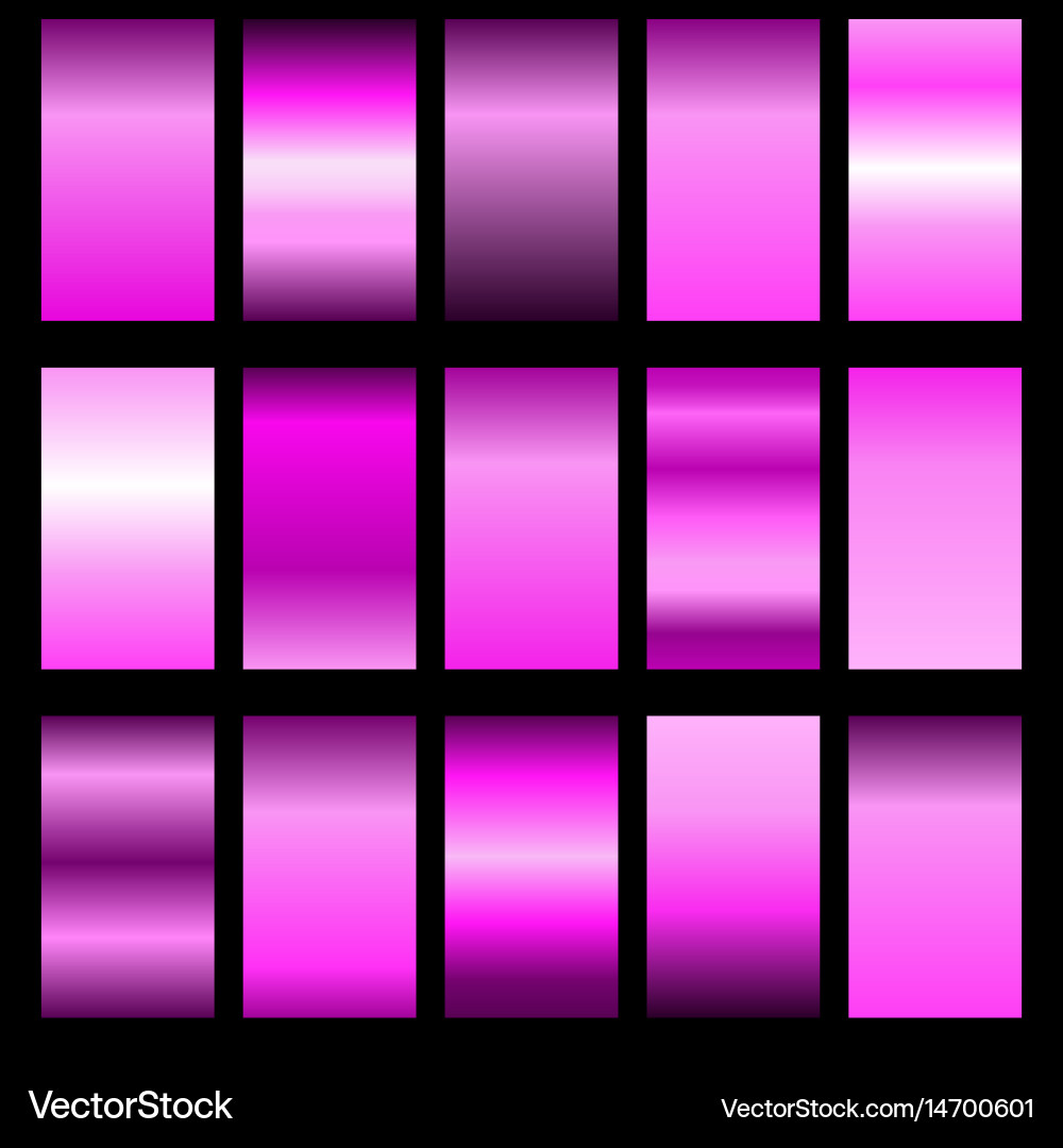 Set pink gradients Royalty Free Vector Image - VectorStock