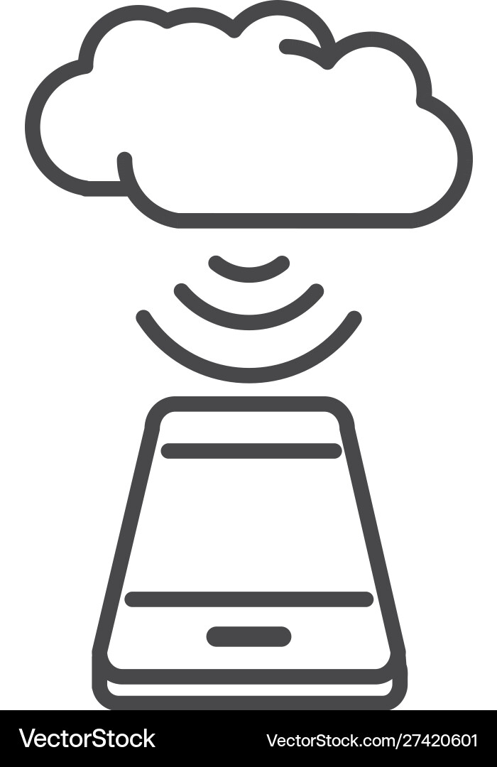 Smartphone cloud computing connection technology Vector Image
