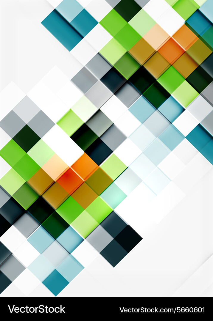 Square shape mosaic pattern design universal Vector Image