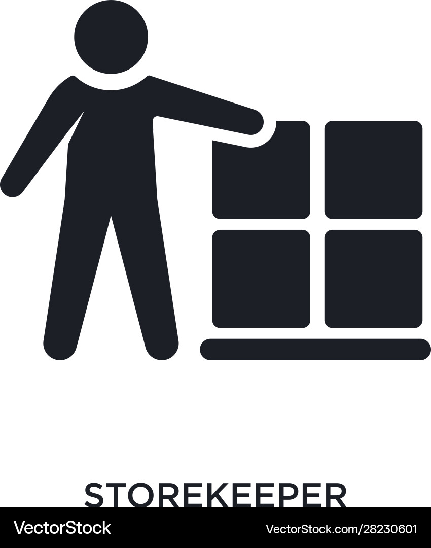 Storekeeper isolated icon simple element from Vector Image