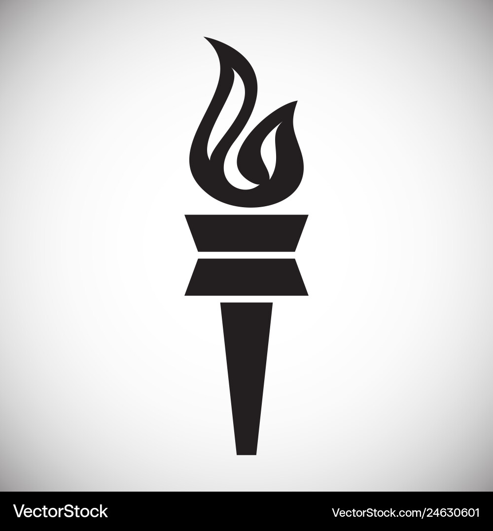 Torch icon on background for graphic and web Torch icon on background for graphic and web vector image
