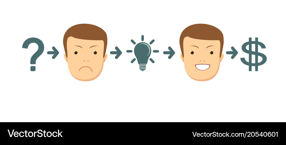 Transform idea intro business concept Vector Image