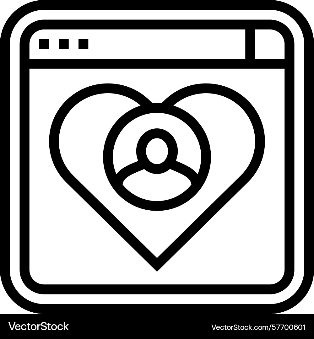 User friendly interface line icon User friendly interface line icon Vector Image