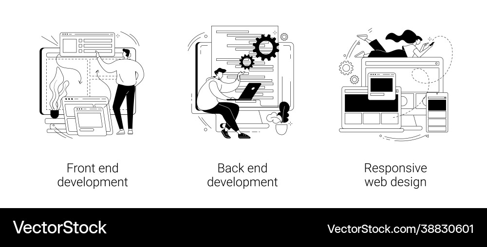 Web Development Concepts vector image