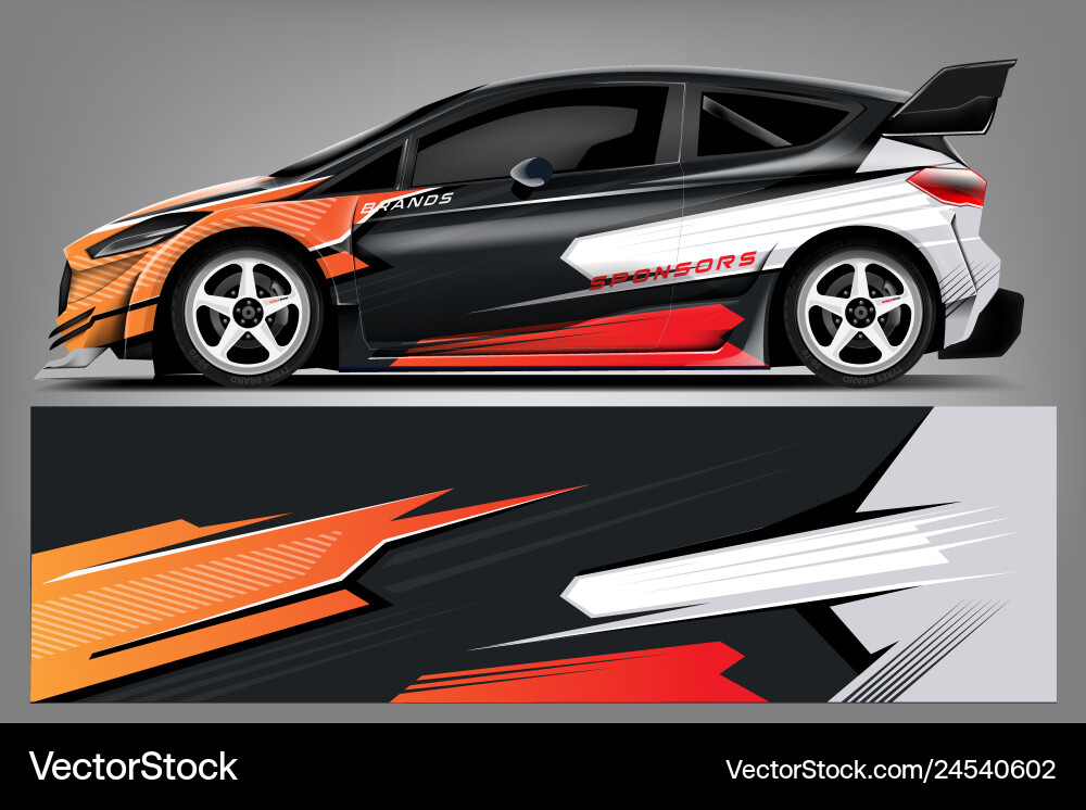 Abstract Car Stripe Decal Wrap Vector Image