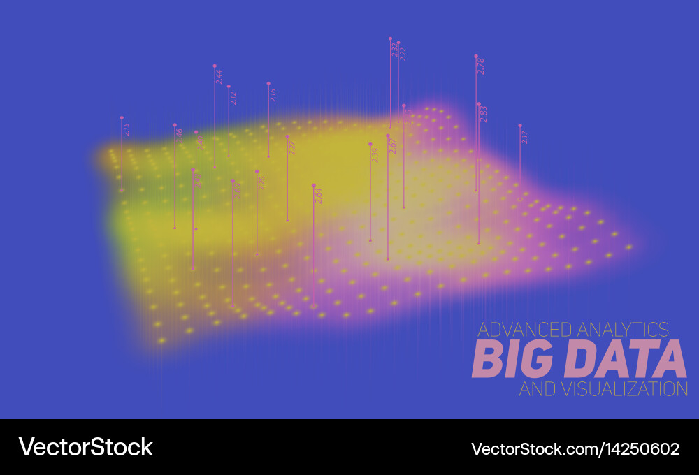 Big data plot colorful visualization Vector Image