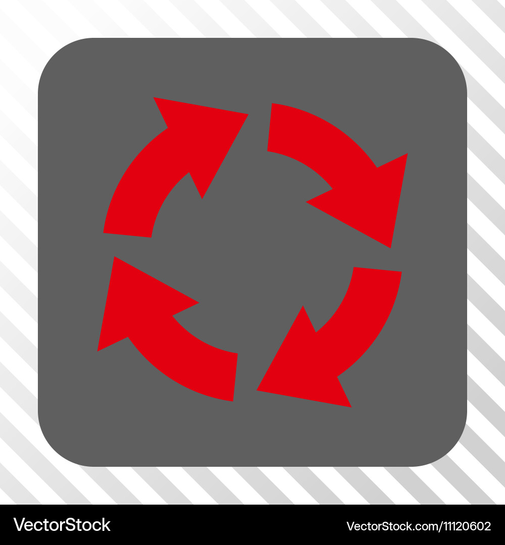 Circulation rounded square button vector image